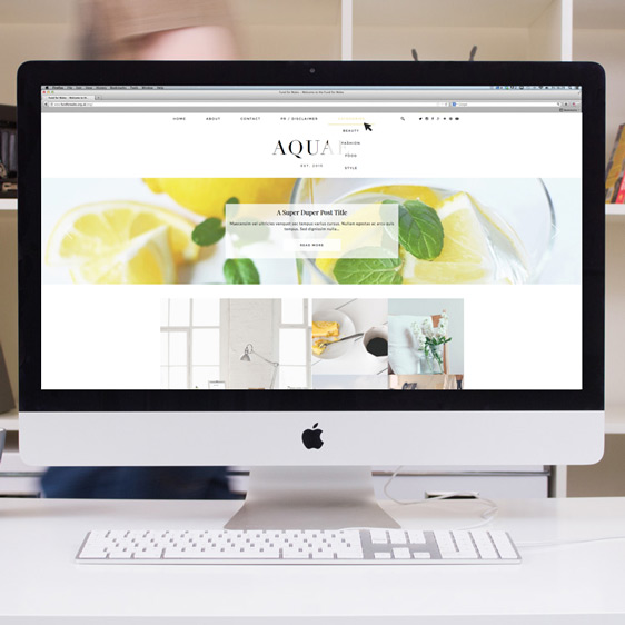 Aquae Blogger Template: Dropdown categories
