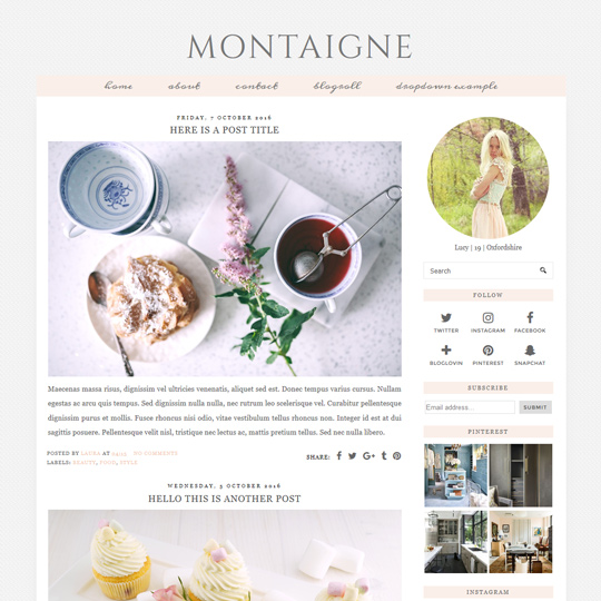 Blogger Template: Montaigne