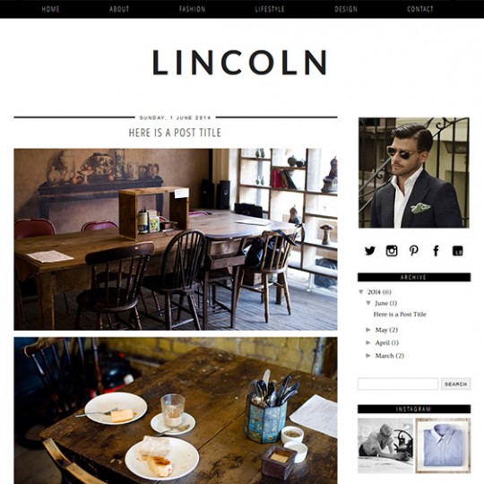 Blogger Template: Lincoln