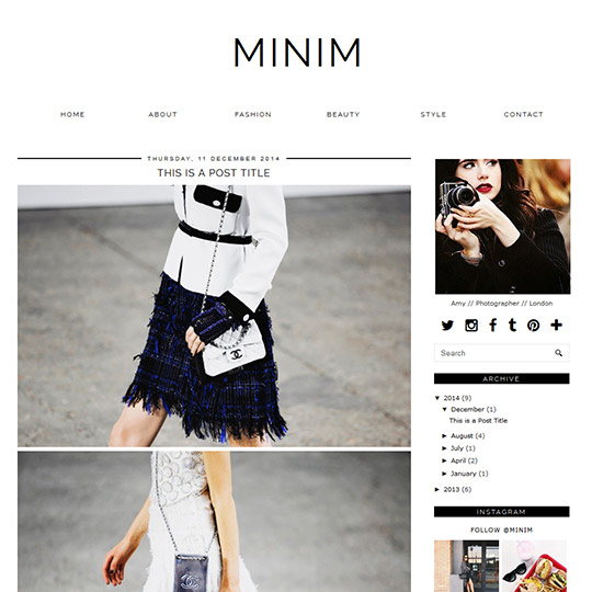 Blogger Template: MINIM