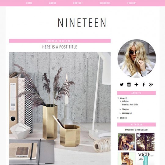 Blogger Template: Nineteen