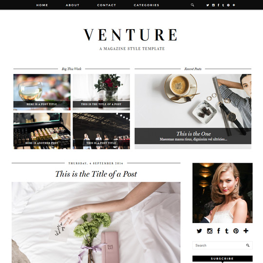 Magazine Blogger Templaete: Venture