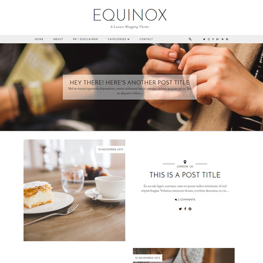 Blogger Template: Equinox