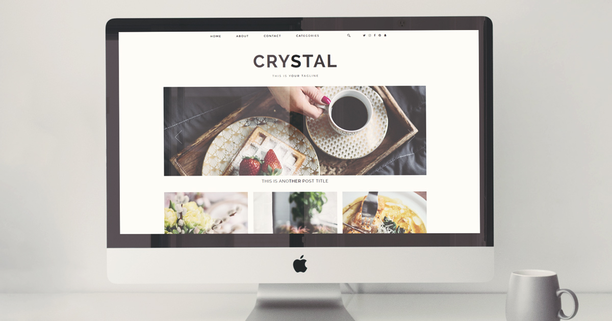Crystal: a clean and pure Blogger/Blogspot template by pipdig