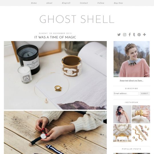 Blogger Template: Ghost Shell