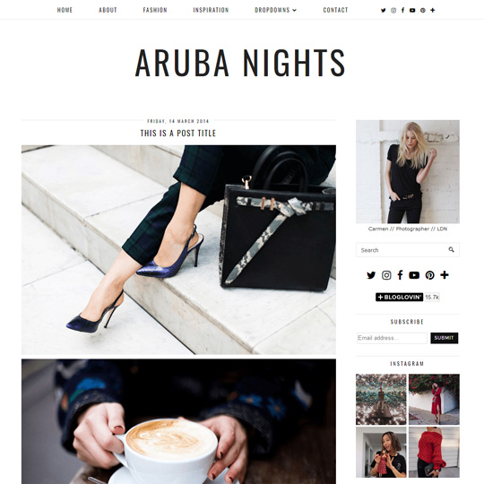 Blogger Template: Aruba Nights