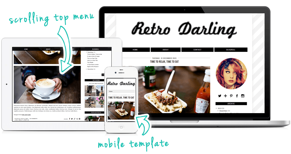 retro blogger template