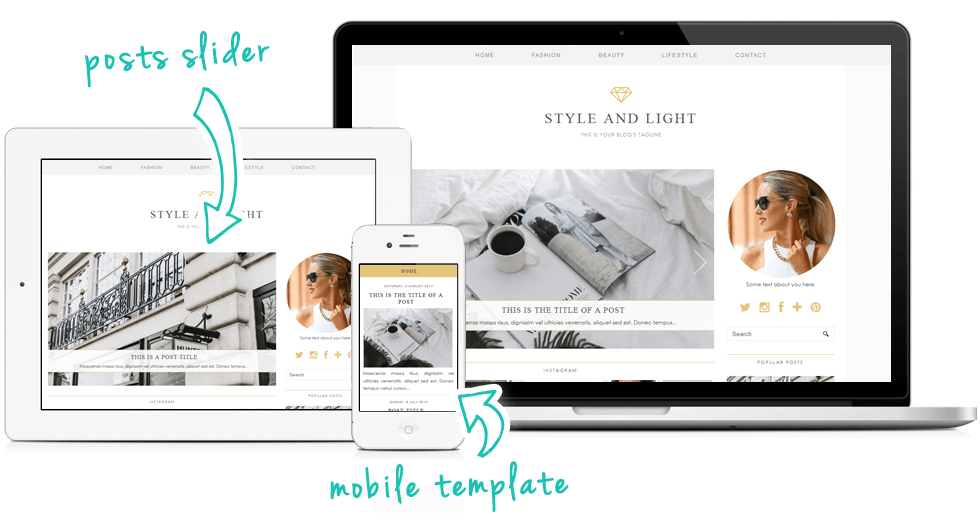 Designer blog template