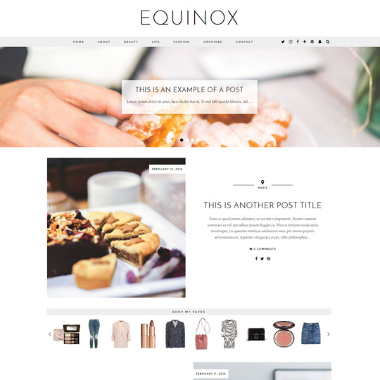 WordPress Theme: Equinox