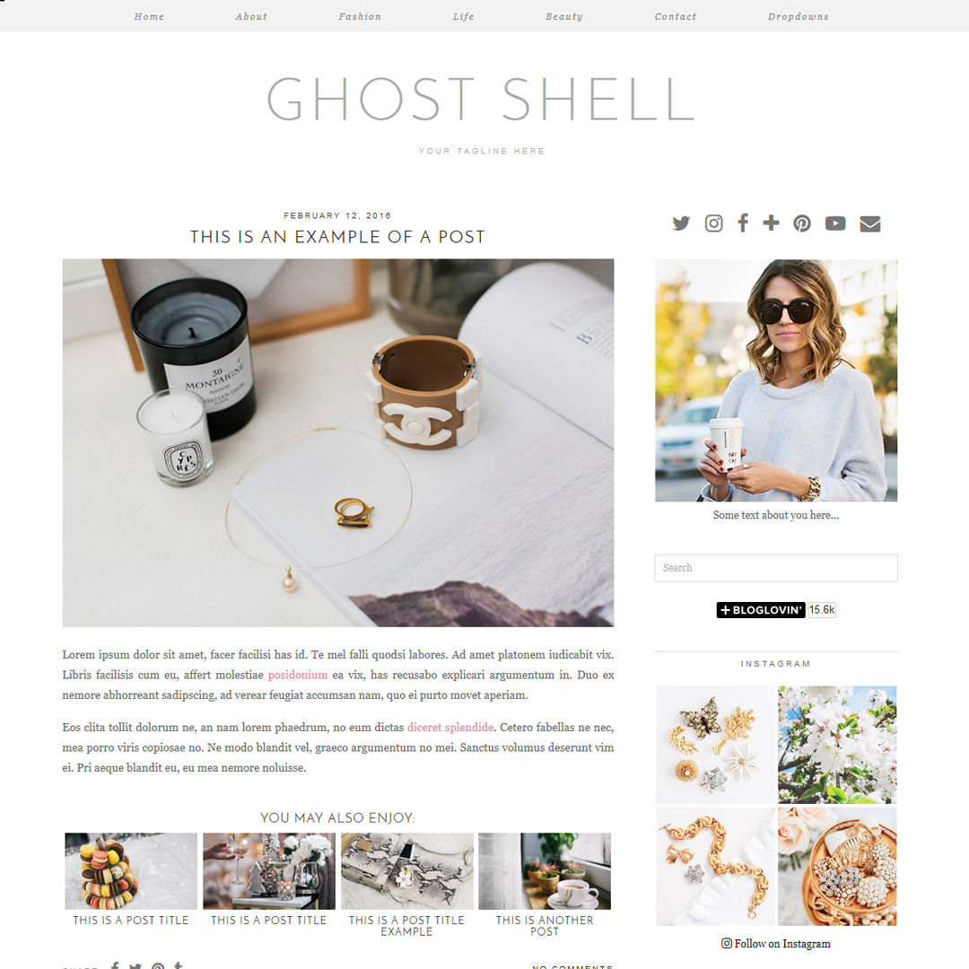 Wordpress Theme: Ghost Shell