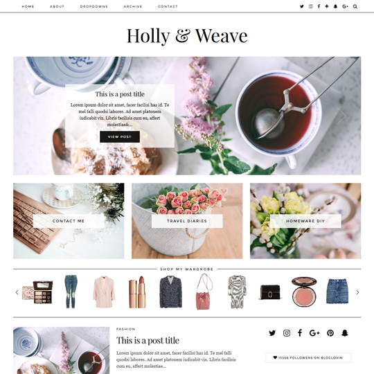 WordPress Theme: Holly & Weave