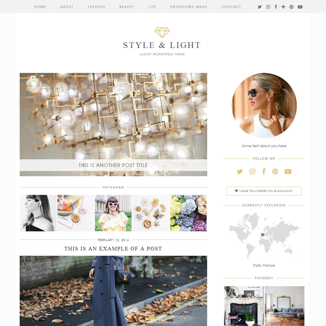 WordPress Theme: Style & Light WordPress Theme: Style & Light