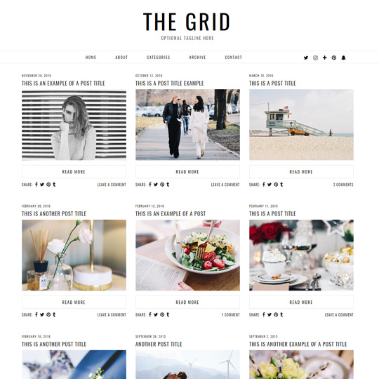 WordPress Theme: The Grid