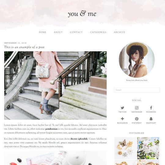 WordPress Theme: you & me